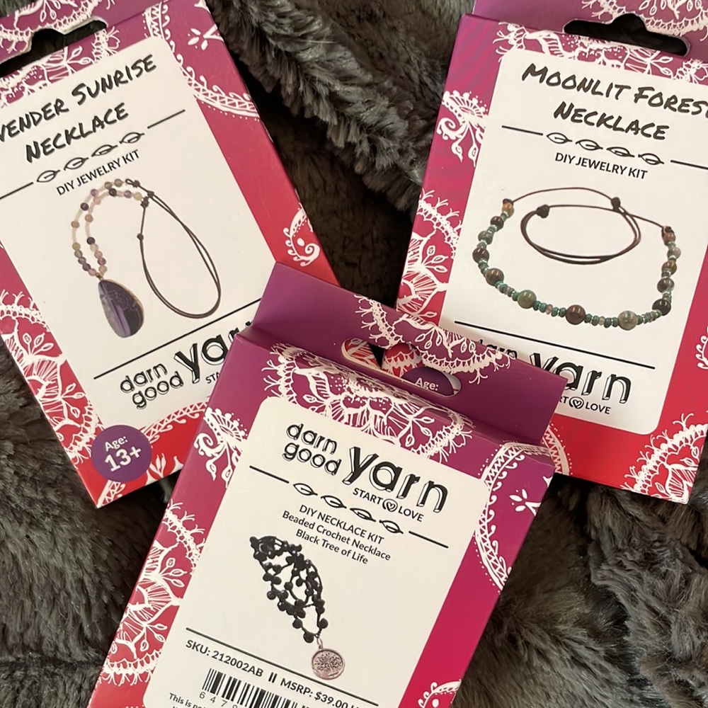 Set of 3 DIY Jewelry making kits — ideal stocking stuffers!!